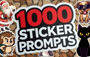 1000 Sticker Prompts Bundle - For Canva & Etsy | Lifetime Access