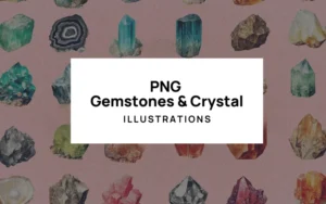 105 PNG Gemstones & Crystal Illustrations | Extended Commercial License