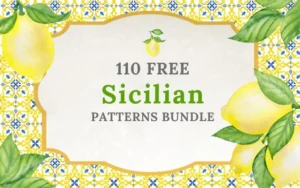 110 Free Sicilian Patterns Bundle | Extended License