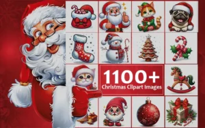 1100+ Christmas Clipart Images Bundle | Extended License