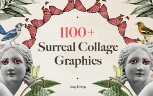 1100+ Surreal Collage Graphics Bundle | Extended License