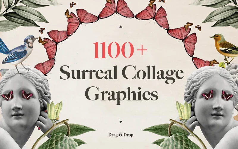 1100+ Surreal Collage Graphics Bundle | Extended License