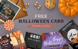 15 Free Halloween Cards Templates Bundle | Extended License