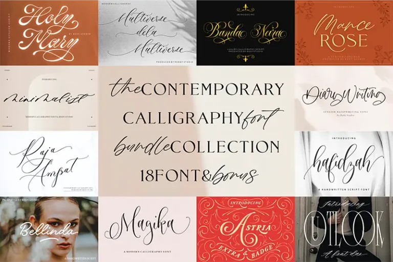 18 Contemporary Fonts Bundle | Extended Commercial License