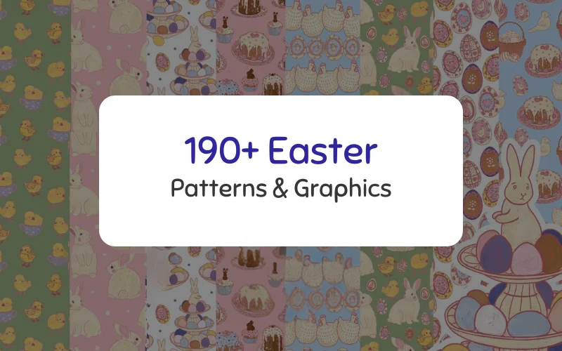 190+ Easter Patterns & Graphics | Extended Commercial License