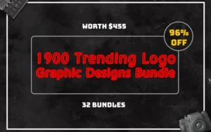 1900 Trending Logo Graphic Designs Bundle | Extended License