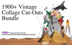 1900+ Vintage Collage CutOuts Bundle | Extended License