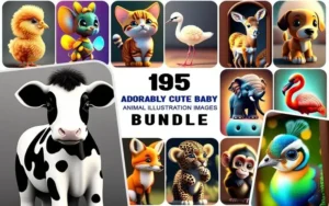 195 Cute Baby Animal Images Bundle | Extended License