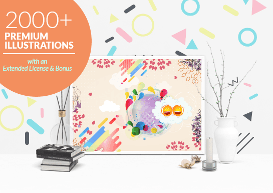 2,000+ Abstract Illustrations Bundle | Extended License