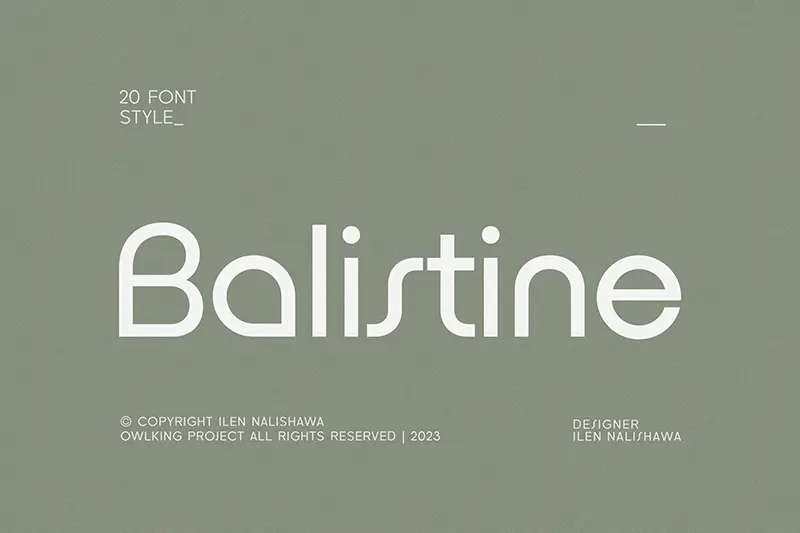 20 Balistine Fonts Bundle - Freebie
