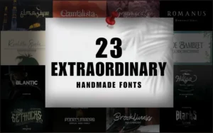 20+ Extraordinary Handmade Fonts Bundle | Extended License