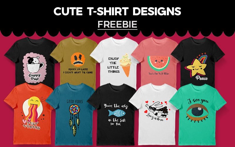 20 Free Cute T-Shirt Designs
