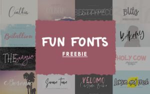 20 Free Fun Fonts | Extended License
