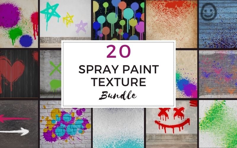 20 Spray Paint Texture Bundle | Extended License