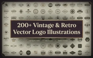 200+ Vector Logo Illustrations Bundle | Commercial License