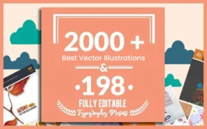 2000+ Best Vector Illustrations & 198 Fully Editable Typography Presets