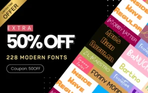 228 Best Modern Fonts Bundle