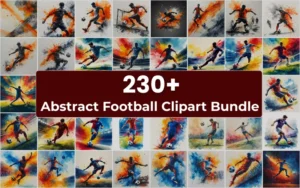 230+ Abstract Football Clipart Bundle | Extended License