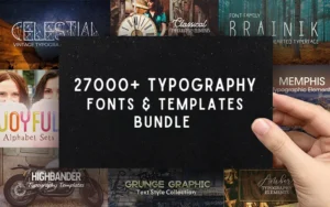27,00+ Typography Fonts & Templates Bundle | Extended License