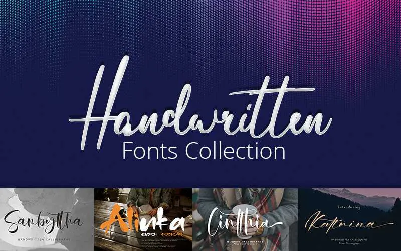 290+ Top Handwritten Fonts Bundle | Extended License