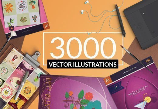3,000 Editable Illustrations | Extended License