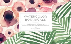 3 In 1 Watercolor Botanicals Bundle | Extended License