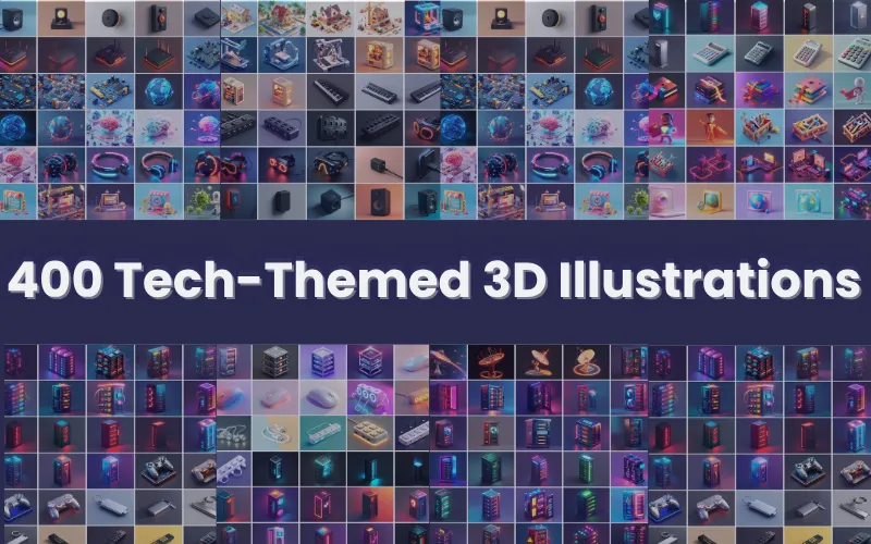 3D Tech Illustrations Bundle - Commercial License