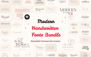 4-in-1 Modern Handwritten Fonts Bundle | Extended License