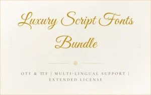 40 Luxury Script Fonts Bundle | Extended Commercial License
