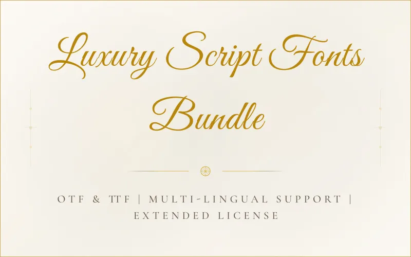 40 Luxury Script Fonts Bundle | Extended Commercial License