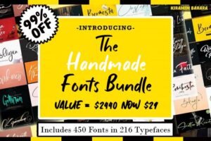 450 Handmade Font Bundle | Extended License