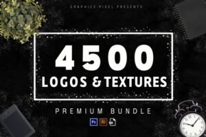 4500 Editable Logo Templates, Textures And Patterns Bundle | Extended License