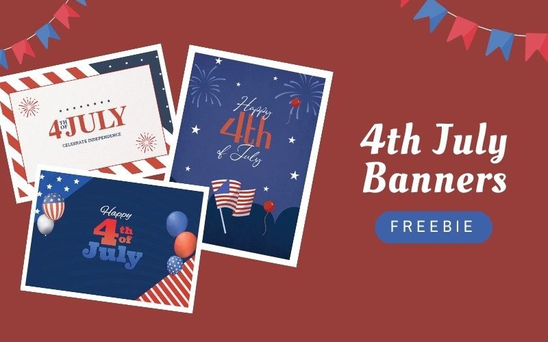 4th Of July Banners - Freebie