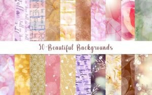 50 Beautiful Backgrounds Bundle | Extended Commercial License