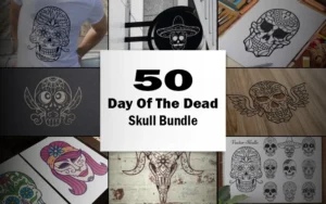 50 Day Of The Dead Skull Bundle | Extended Commercial License