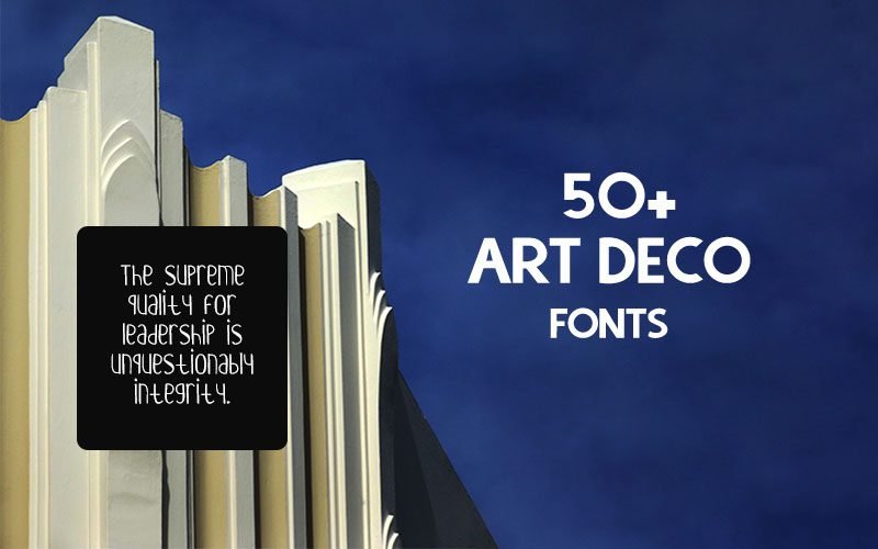 50+ Free Art Deco Fonts | Extended License
