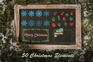 50 Free Christmas Elements | Extended License