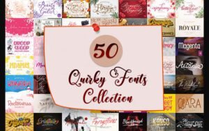 50 Quirky Fonts Collection | Extended Commercial License