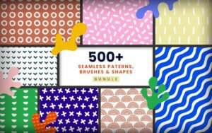500+ Patterns, Brushes and Shapes Bundle | Extended License