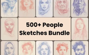 500+ People Sketches Bundle | Extended Commercial License