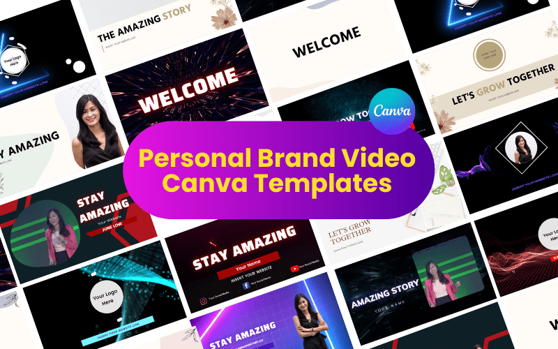 6-In-1 Personal Branding Canva Templates I Commercial License