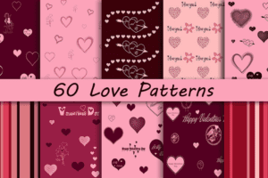 60 Free Love Patterns | Extended License