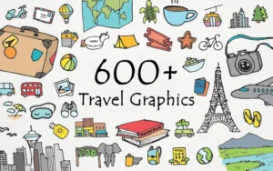 600+ Travel Graphics Bundle | Extended License