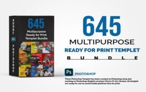 645 Multipurpose Photoshop Templates Bundle | Extended License