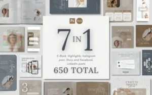 7-In-1 Social Media Templates For Coaches | Extended License