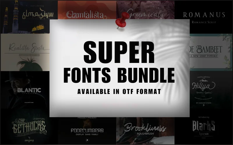 70+ Super Fonts Bundle | Extended Commercial License