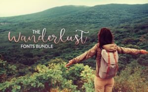 80+ Wanderlust Fonts Bundle | Extended License