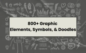 800+ Graphic Elements, Symbols & Doodles | Extended Commercial License