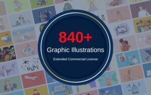 840+ Graphic Illustrations | Extended Commercial License