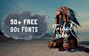 90s Fonts Bundle - 50+ Free Fonts | Extended License
